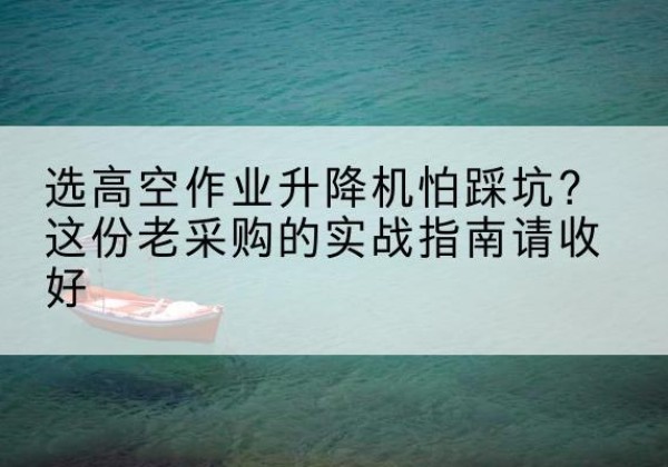 兴隆高空作业升降机厂家推荐-选高空作业升降机怕踩坑？这份老采购的实战指南请收好